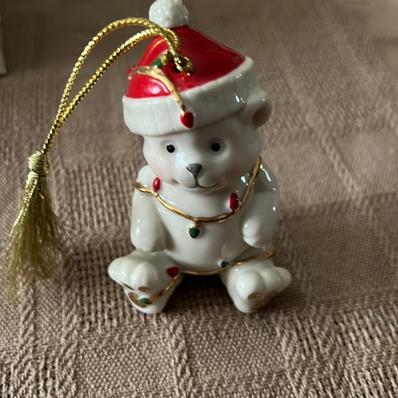 Lenox Holiday Lenox Teddy Bear Wrapped In Lights Ornament Poshmark